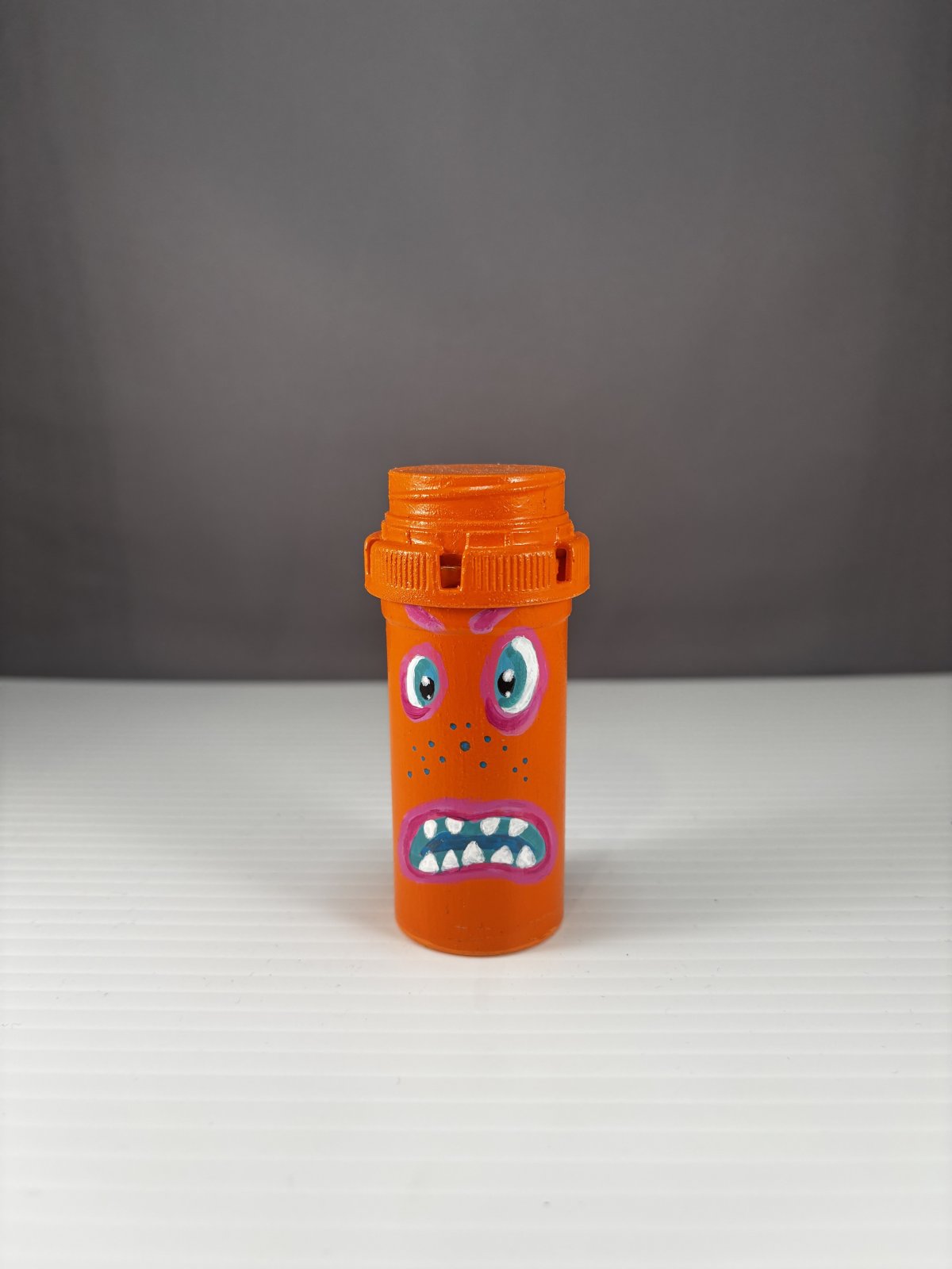 Mini Medicine Monster - Orange & Pink (small)