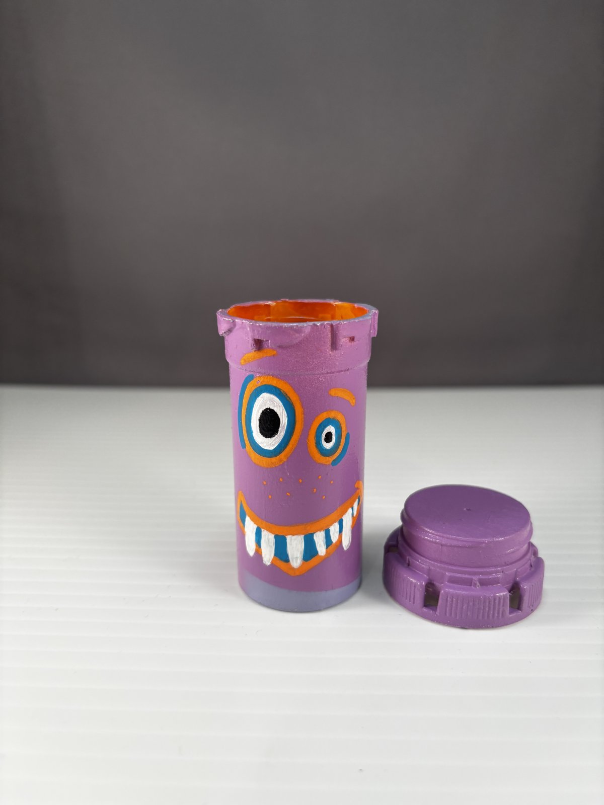 Mini Medicine Monster - Purple & Orange (small)
